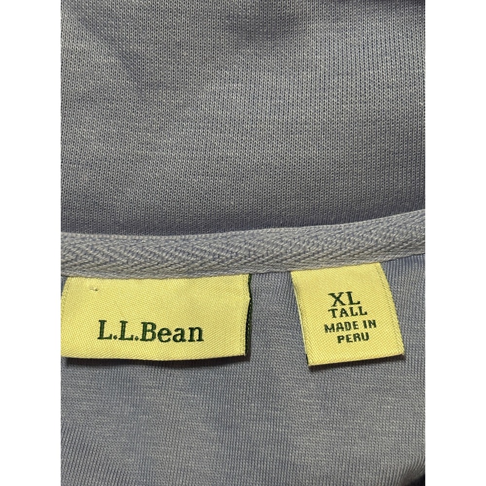 LL Bean Quilted Full Zip Sweatshirt Lavender Purple Mock Neck XL Tall 515668 - Picture 5 of 9